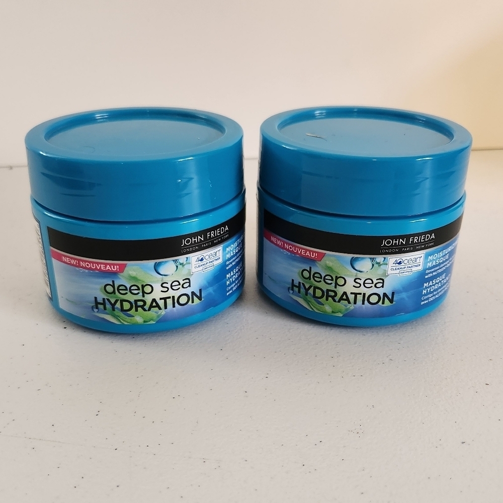 2 x John Frieda Deep Sea Hydration Moisturizing Hair Masque with Seaweed 250ml